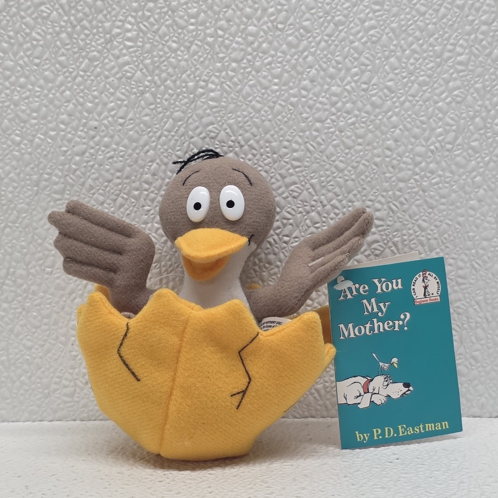 Merrymakers Are You My Mother - Gray Baby Bird Plush In Nest P.D. Eastman 1998